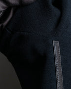 "GUCCI" Leather piping design box sleeve T-shirt