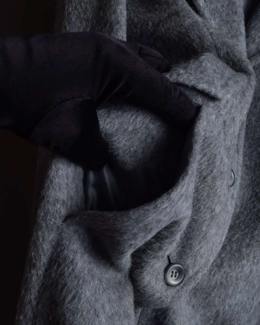 "BALENCIAGA" Alpaca blend maxi length shaped chester coat