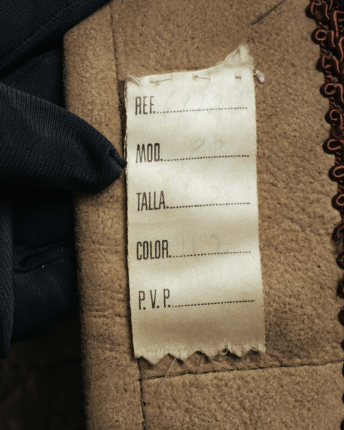 “LOEWE” 70’s-early 90’s Suede shearling belted long coat