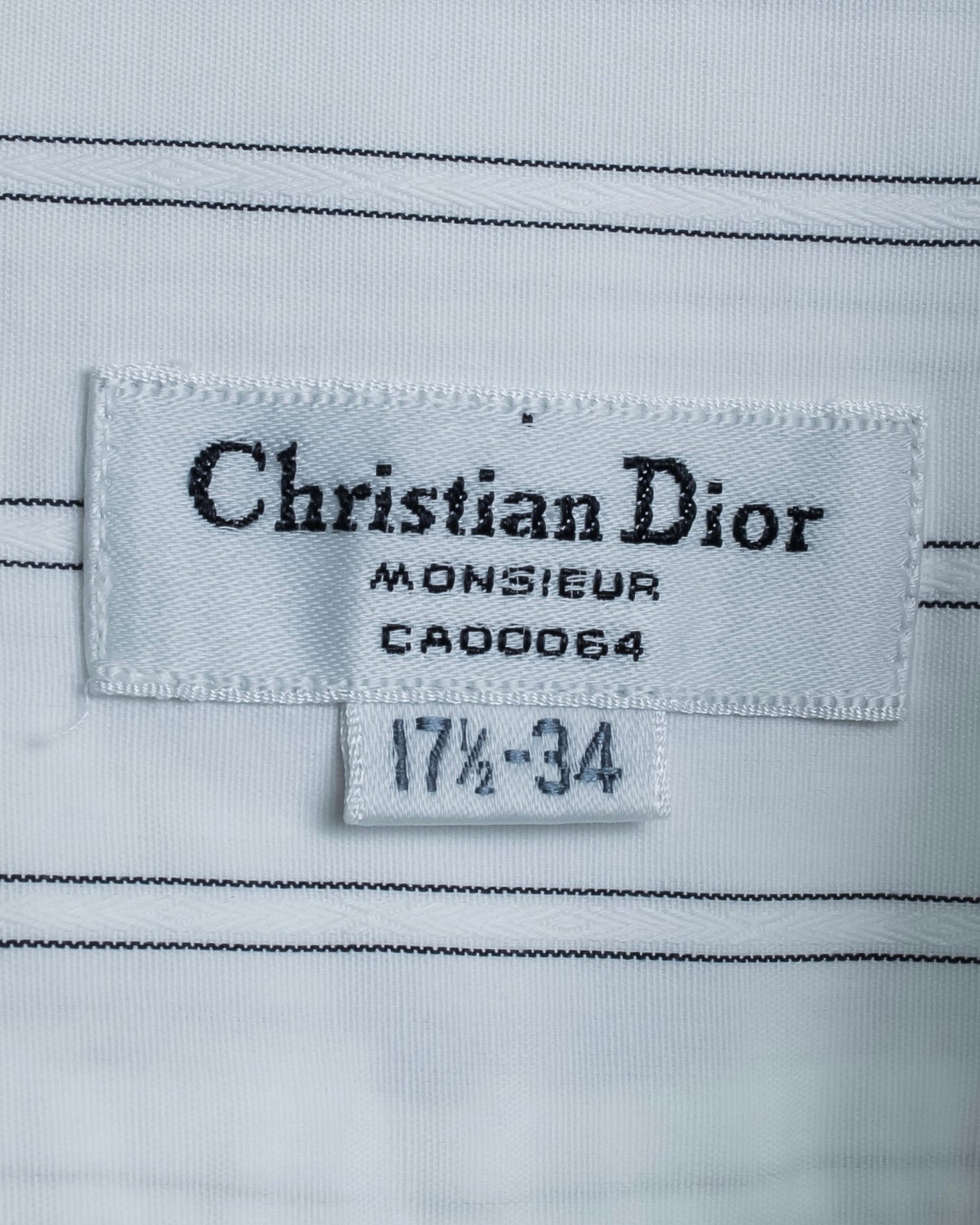 "Christian Dior" Double stripe pattern oversized shirt