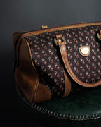 "GUCCI" Vintage horse harness motif pattern mini boston bag