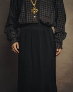 -SPECIAL- “Christian Dior” 80’s silk pleated long skirt