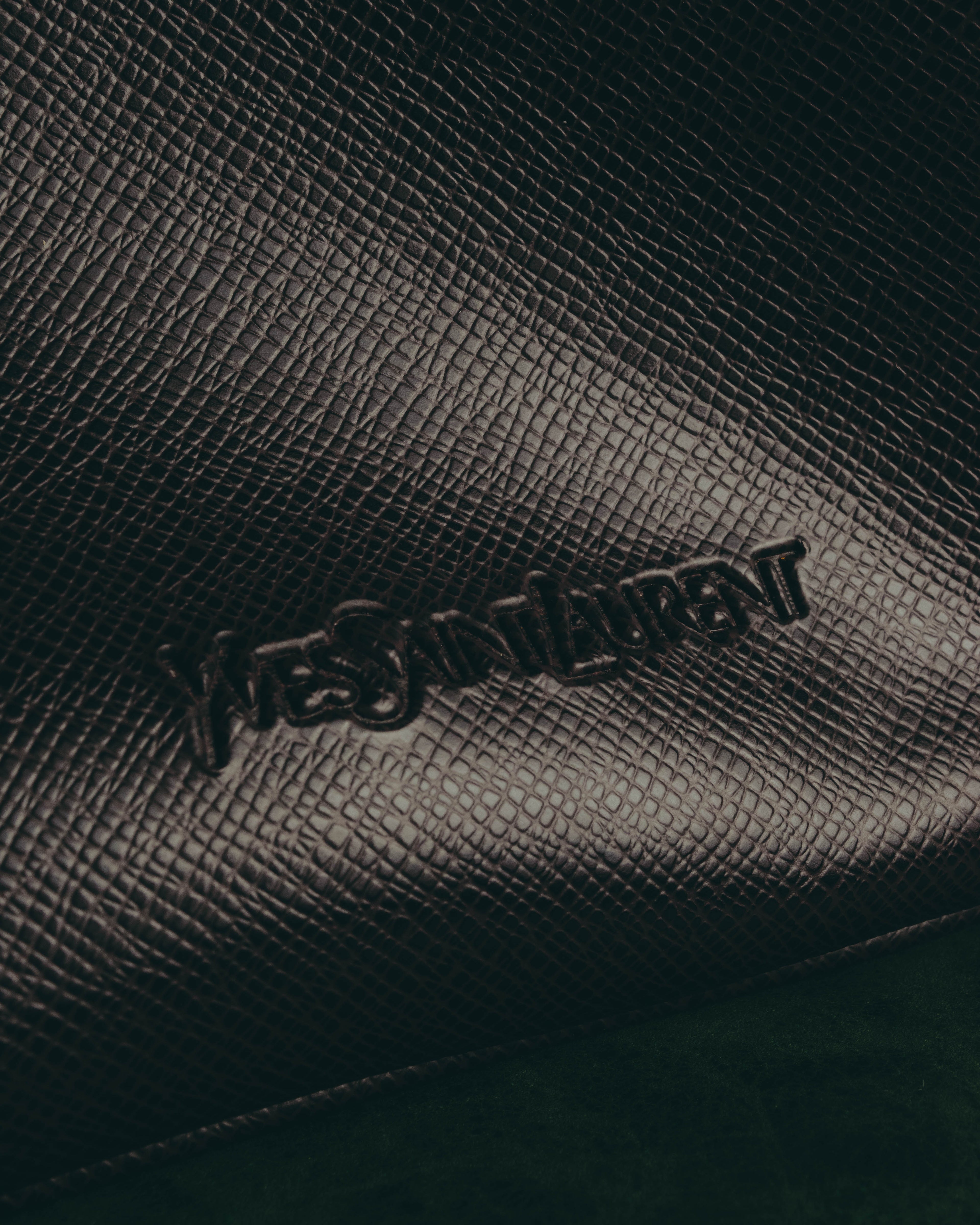 "Yves Saint Laurent" 90's-00's Classic textured leather structured top handle bag