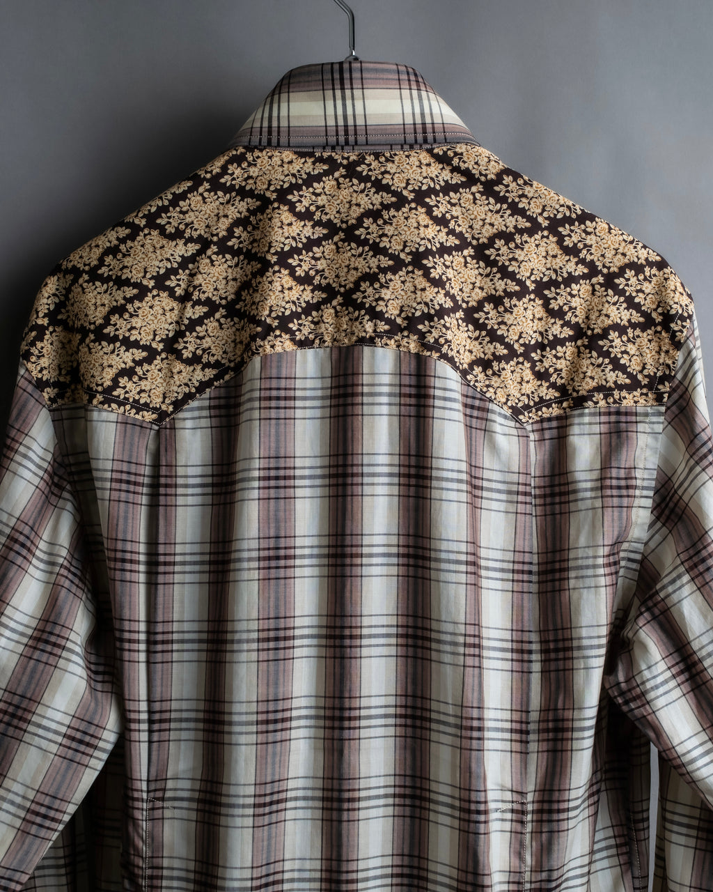 "GUCCI" Floral and checkered western shirt