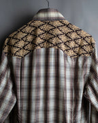 "GUCCI" Floral and checkered western shirt