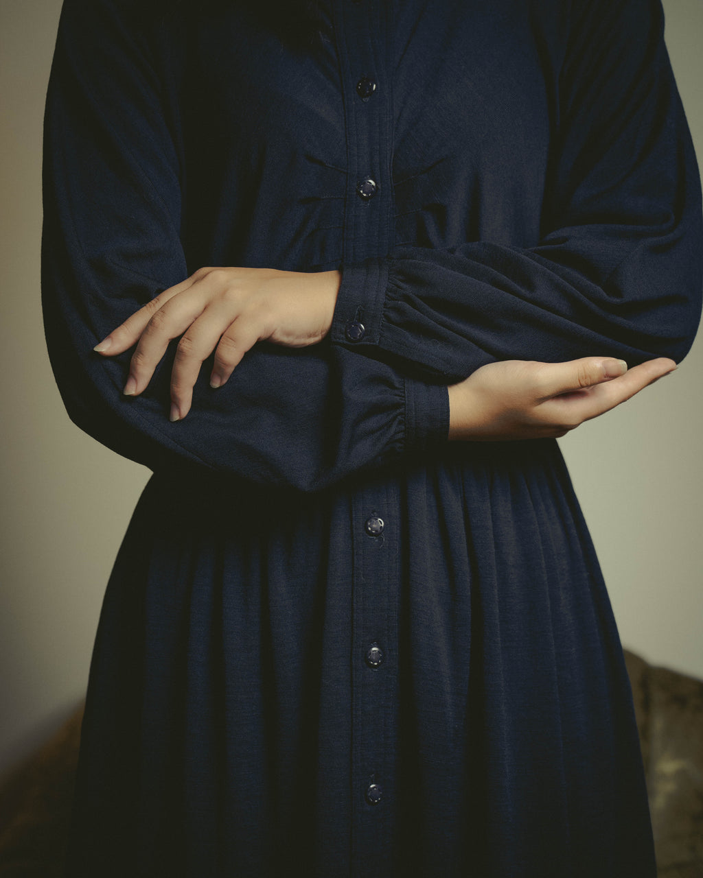 -SPECIAL- “COMME des GARÇONS” 90’s Long gathered waist button front dress