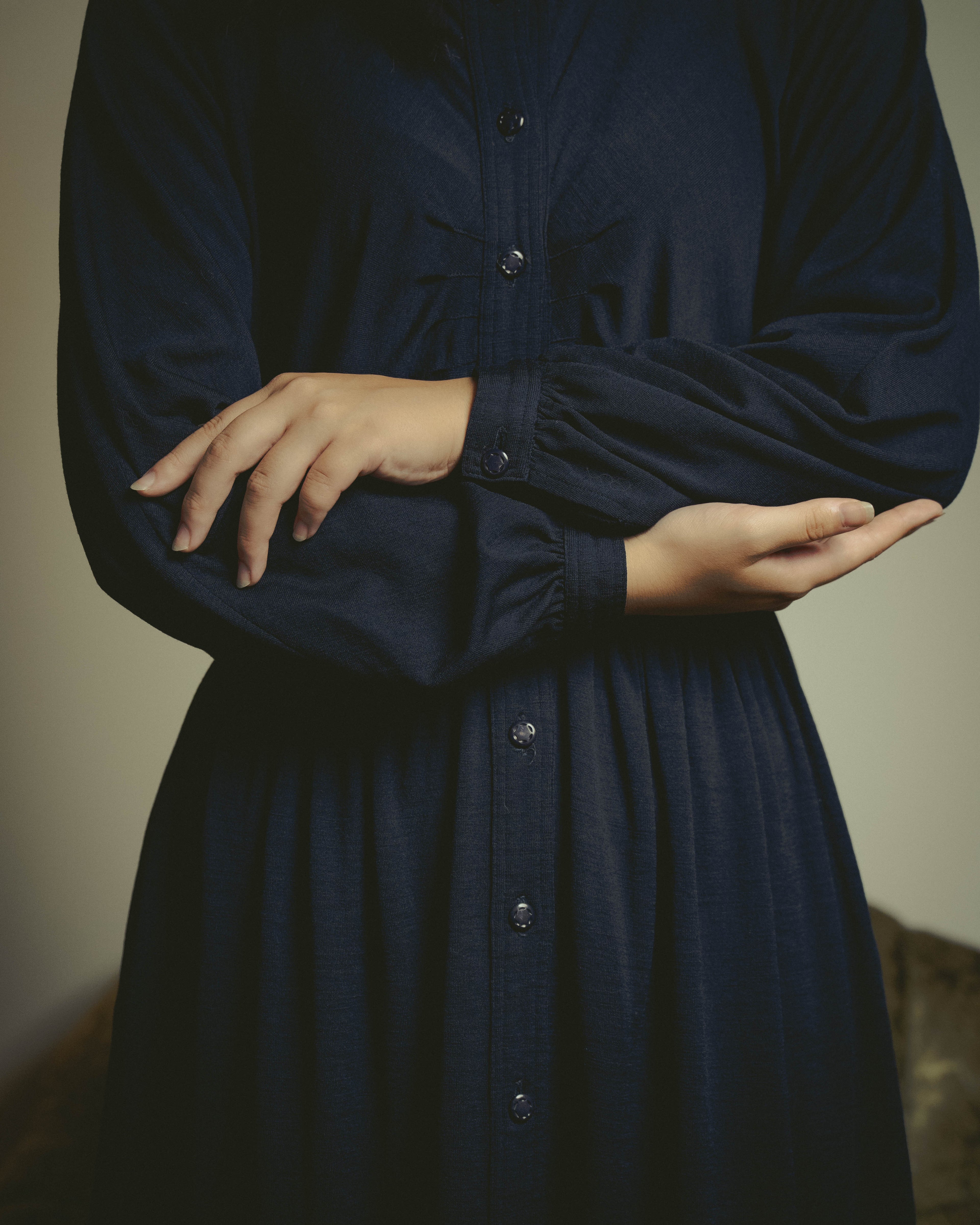 -SPECIAL- “COMME des GARÇONS” 90’s Long gathered waist button front dress