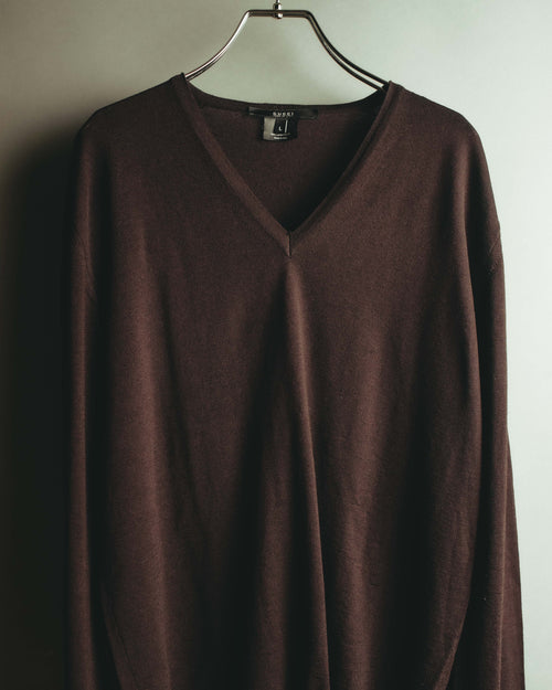 "GUCCI" 90's-00's Minimal V-neck wool sweater