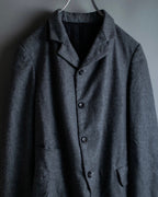"Comme des Garçons" tailored jacket with stand collar and multiple pockets