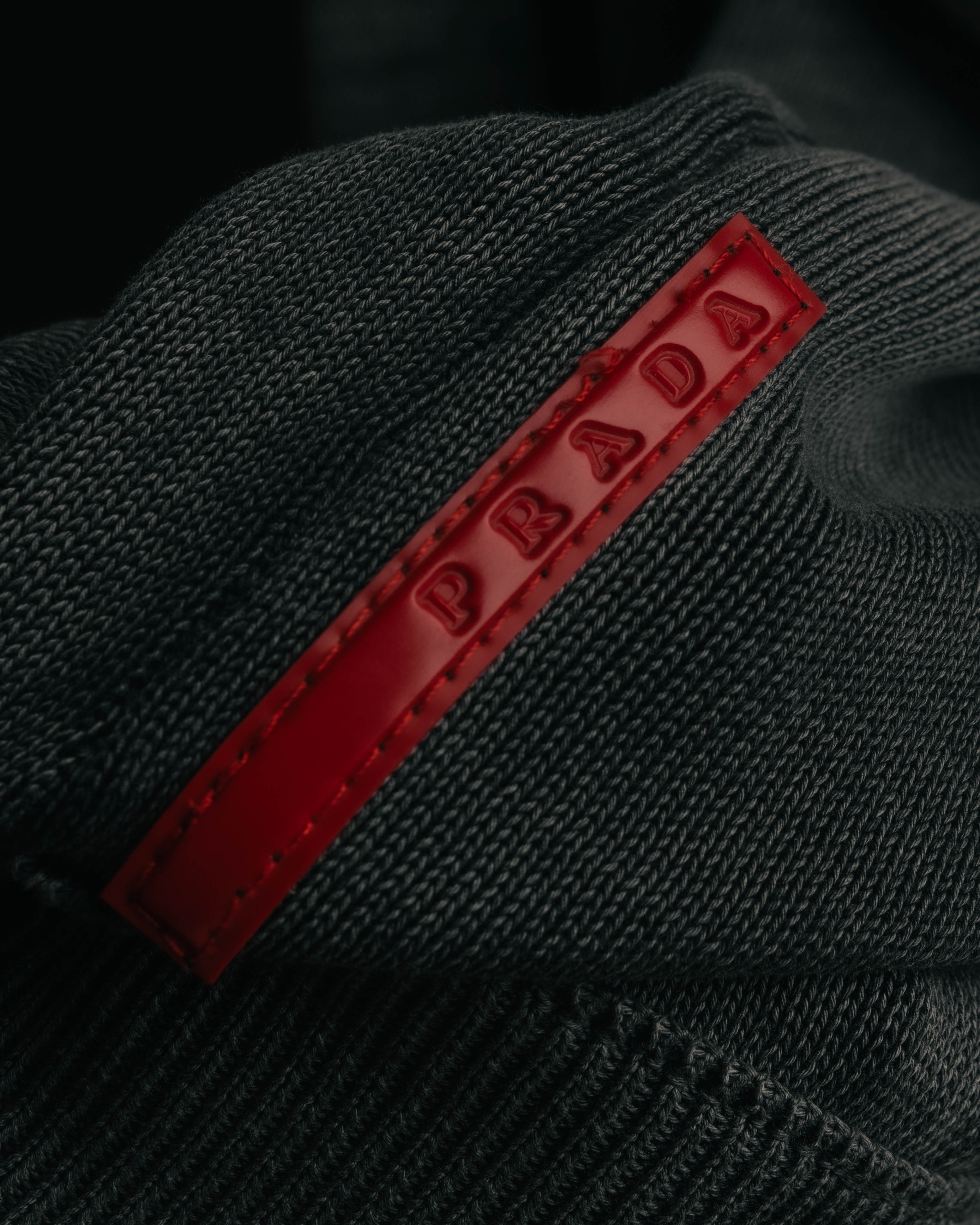 "PRADA" 90's-00's Minimal cotton zip cardigan
