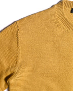 PRADA/ Classic Chunky Knit Crew Neck Sweater Mustard Yellow