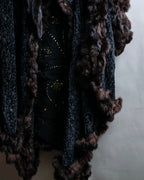 "FENDI" 1970's oversized astrakhan fur coat