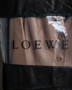 "LOEWE" Camel brown leather tailored jacket