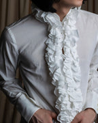 “Dolce&amp;Gabbana” Front volume frill designed shirt