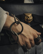 -SPECIAL- “Jean Paul Gaultier” 90’s-00’s sculptural gunmetal loop bracelet
