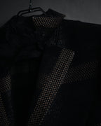 “TAE ASHIDA” 2008-2015 Structured border tweed jacket