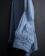 "GUCCI" Michele period brand code embroidered striped shirt