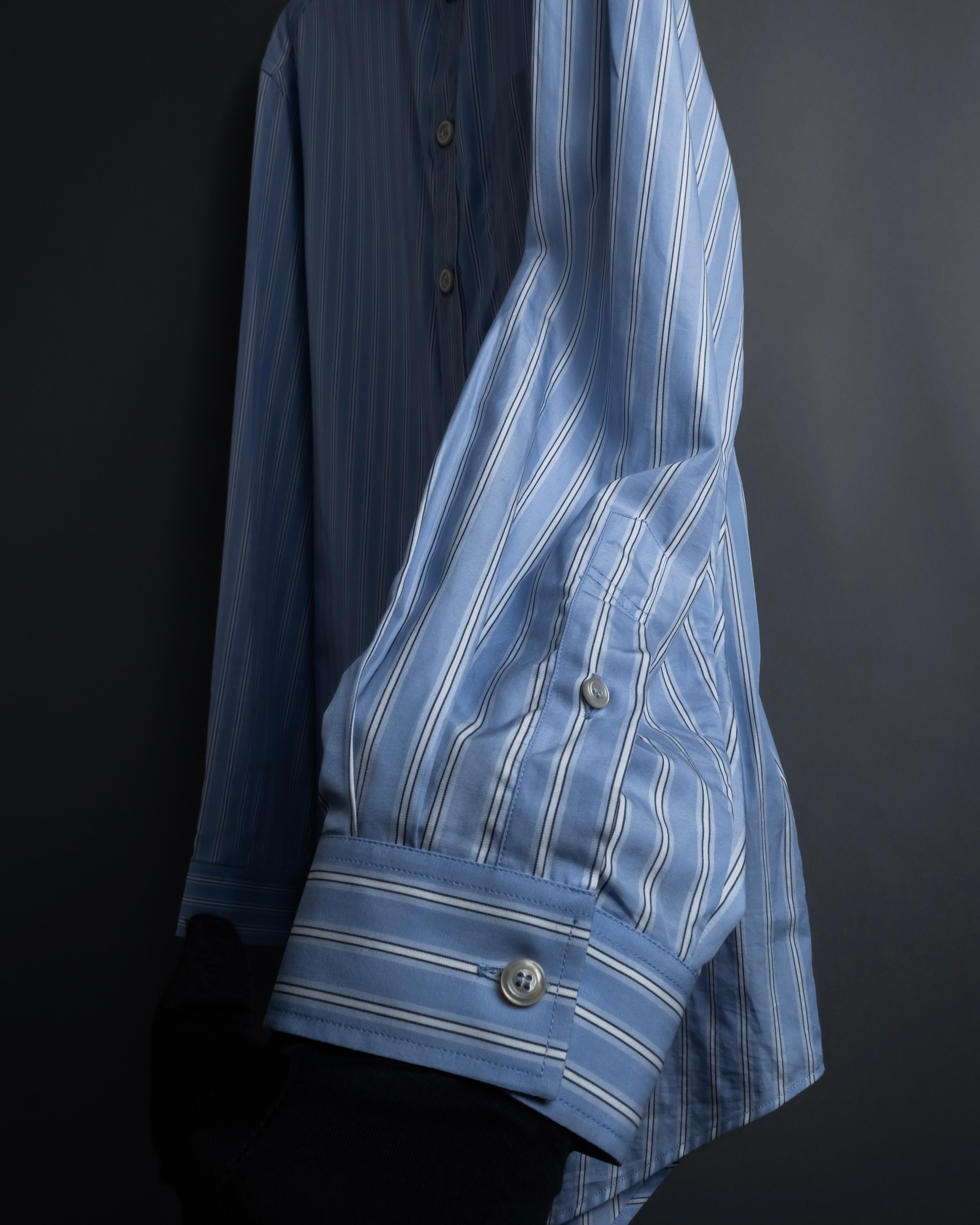 "GUCCI" Michele period brand code embroidered striped shirt
