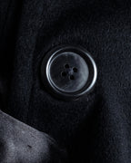 "TORUICHOU" Muffler-style collar military detail coat