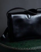 "CELINE" Classic flap design leather shoulder bag