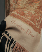 “Christian Dior“ 80’s-90’s Floral jacquard fringed stole