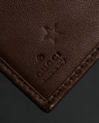 “GUCCI” 00’s GG denim script logo wallet