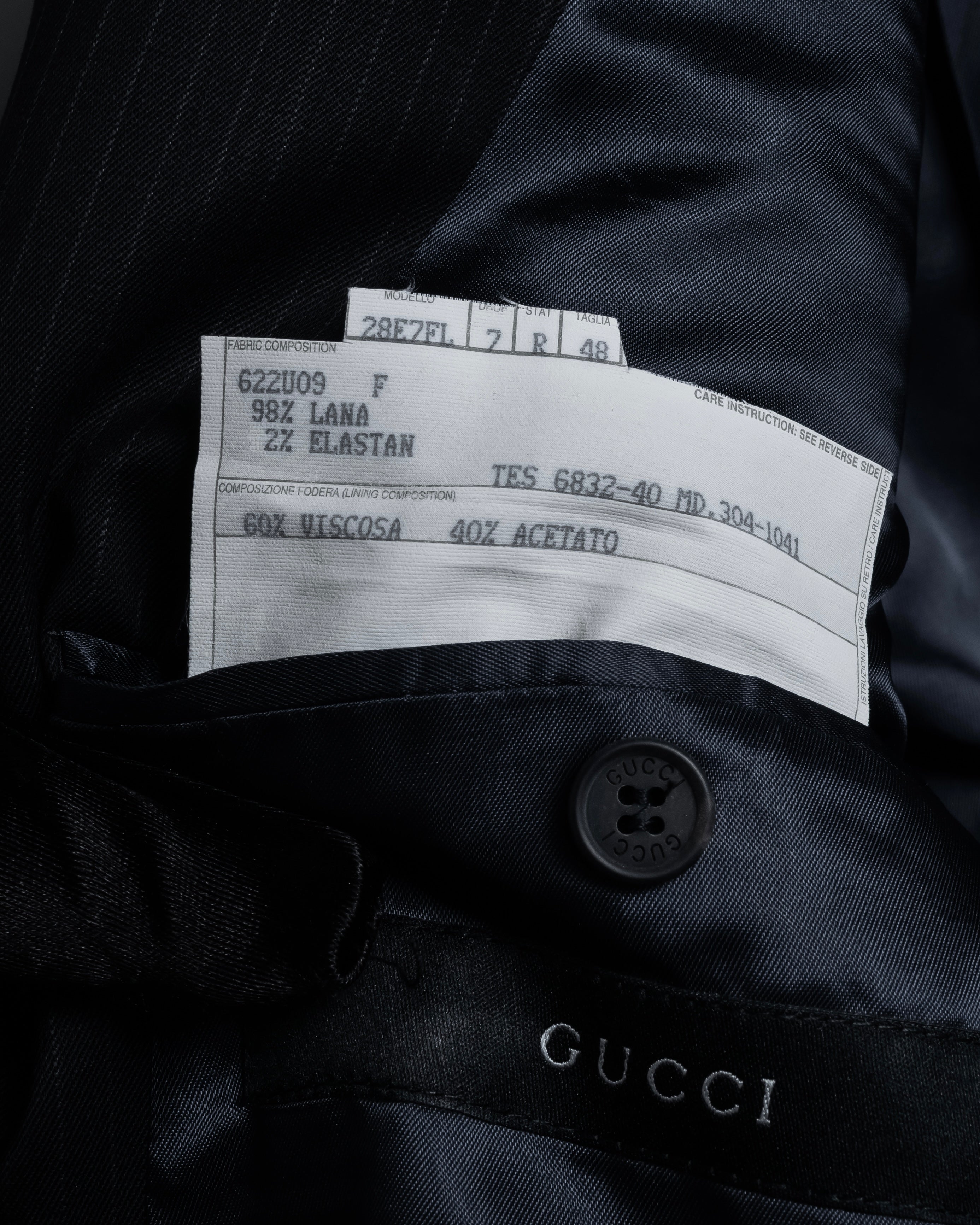 "GUCCI" 90's Elegant suiting pinstripe set up