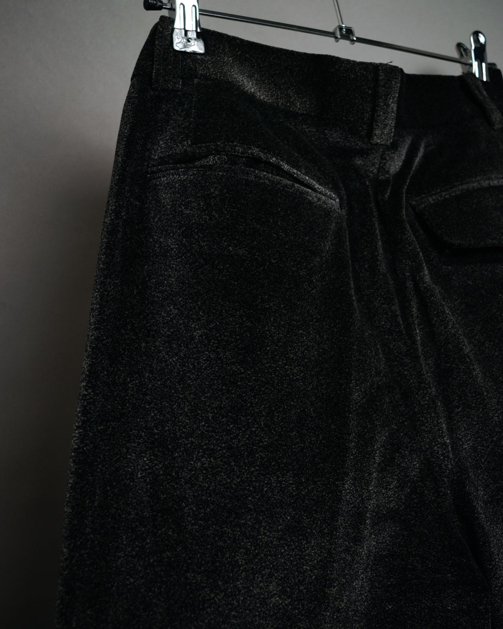 “Christian Dior MONSIEUR” 80’s-90’s Velour two tuck wide trousers