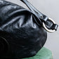 "FENDI" Curved design swirl motif leather one shoulder bag