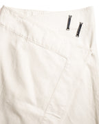 CÉLINE by Phoebe Philo/ Metal Hook Detail Denim Wrap Skirt White