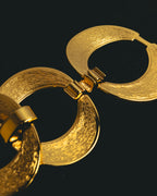 "Christian Dior" 80's-90's Sculptural gold tone link bracelet