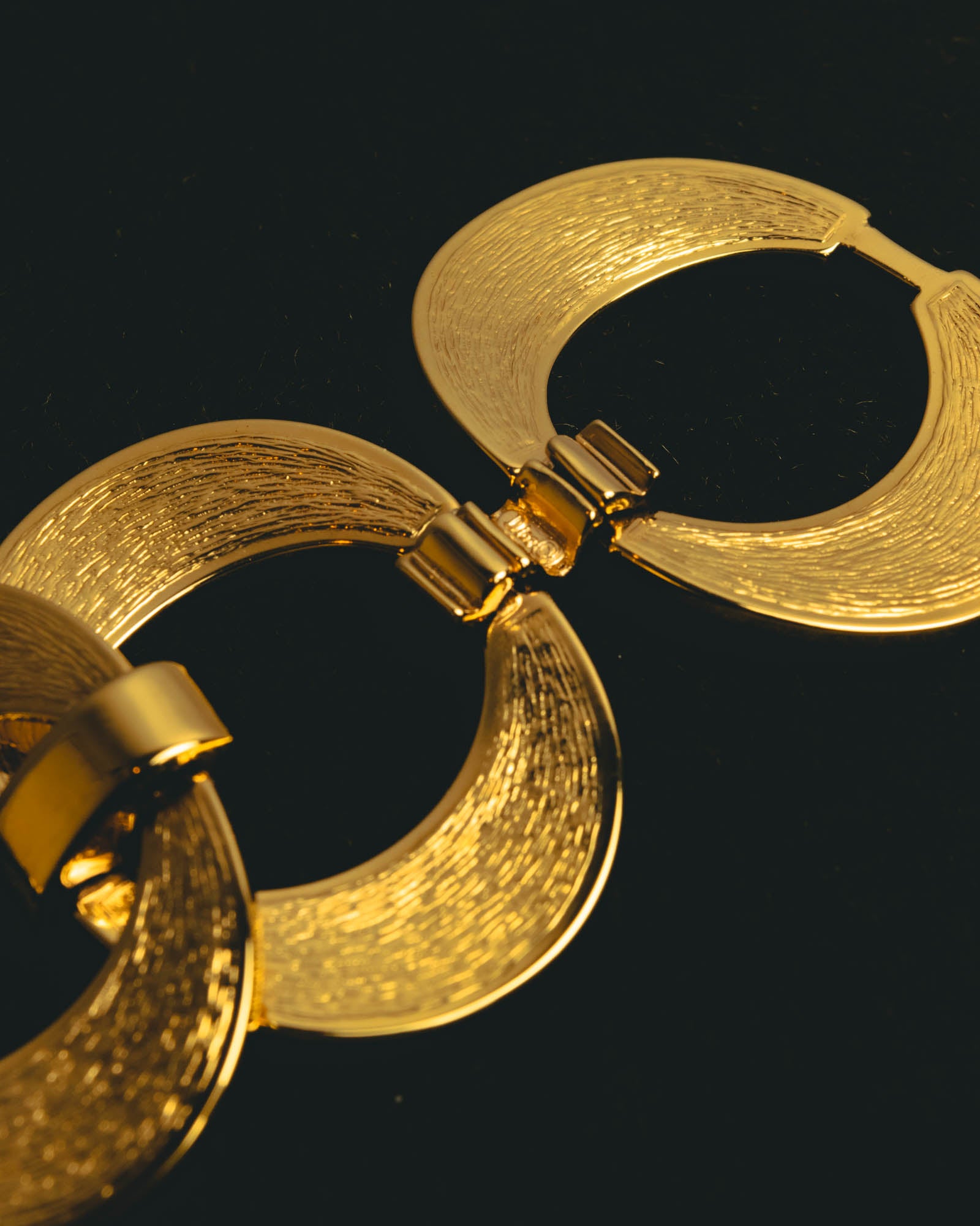 "Christian Dior" 80's-90's Sculptural gold tone link bracelet