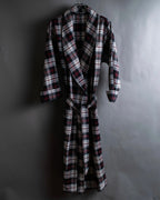 "POLO Ralph Lauren" Check pattern oversized belted gown coat