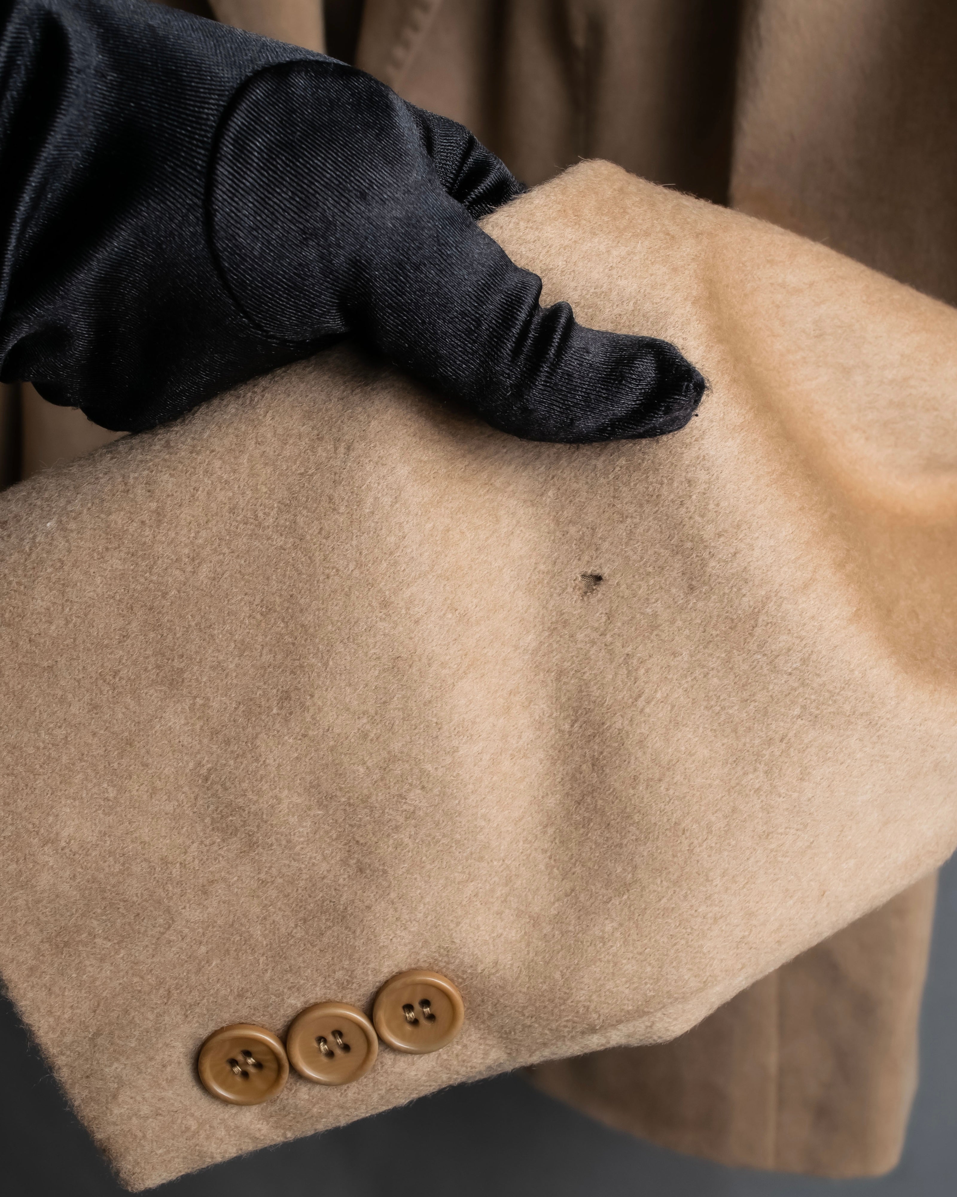 "Max Mara" Waist shape silhouette beige tailored jacket