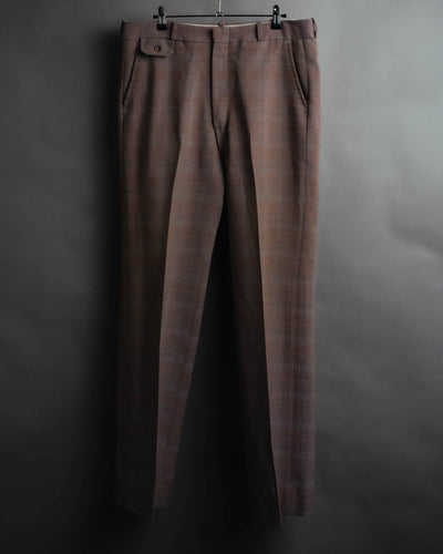 -MOOD MILLÉSIMES- “FARAH” 70’s-80’s plaid slacks with coin pocket
