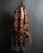 "Vivienne Westwood" Orb & argyle pattern long muffler