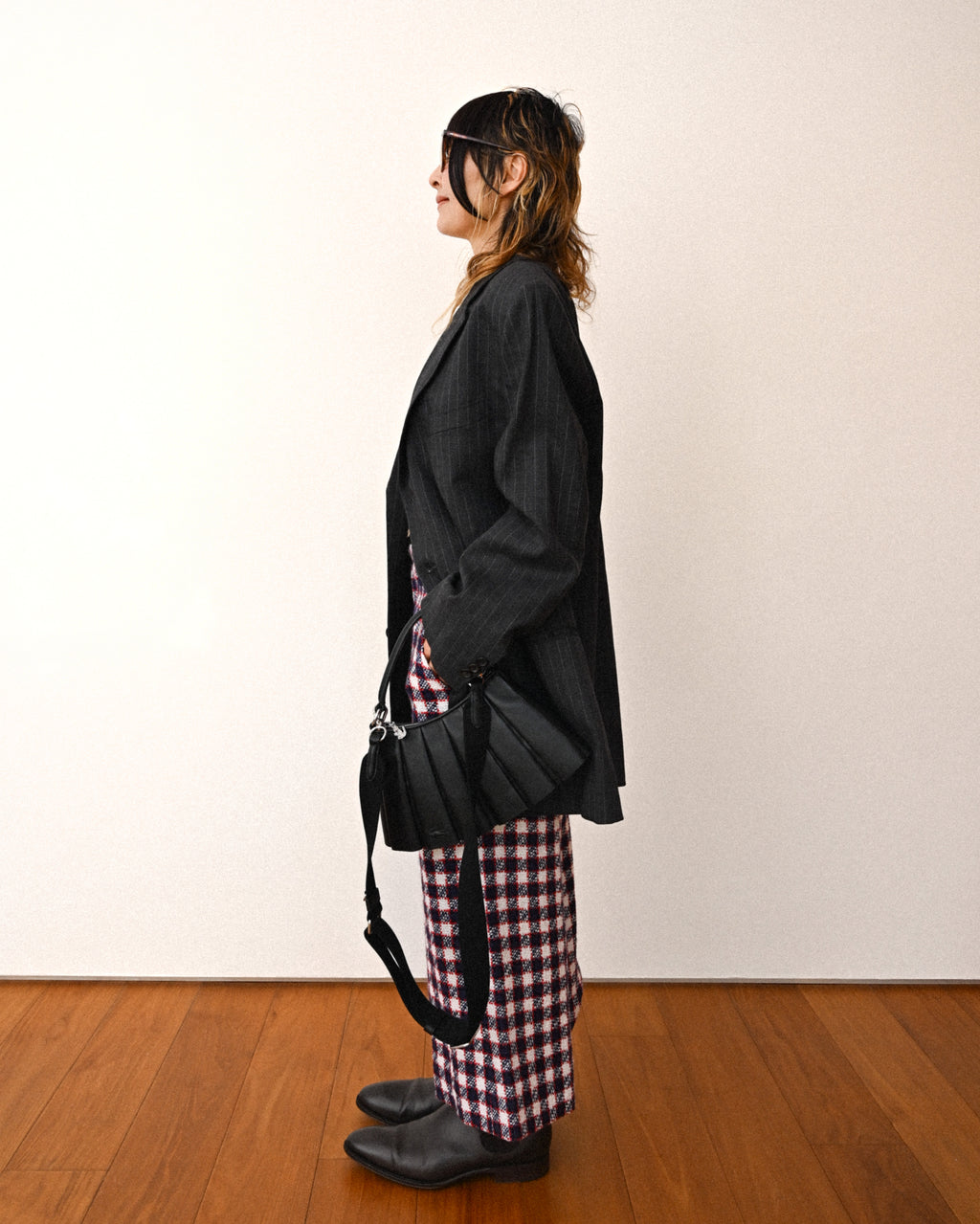 GUCCI by Alessandro Michele / Checkered Pattern Tweed Culotte Pants