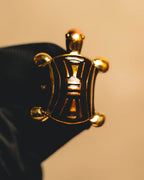 "CELINE" 80's-90's Sculptural turtle motif ring