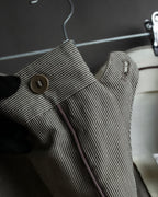 "HERMES" Cotton linen wide tapered slacks