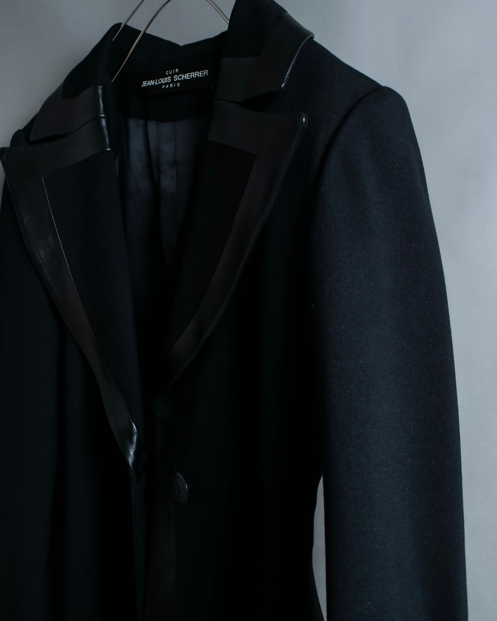 "JEAN-LOUIS SCHERRER" tailored leather lapel jacket
