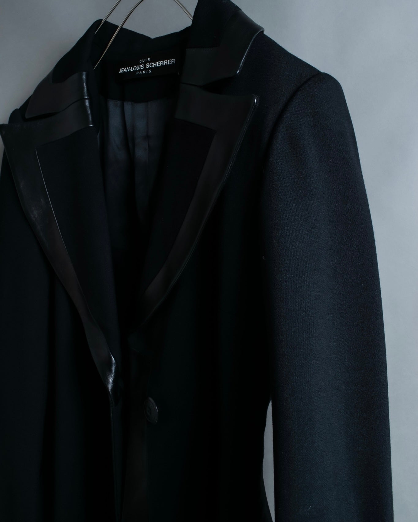 "JEAN-LOUIS SCHERRER" tailored leather lapel jacket