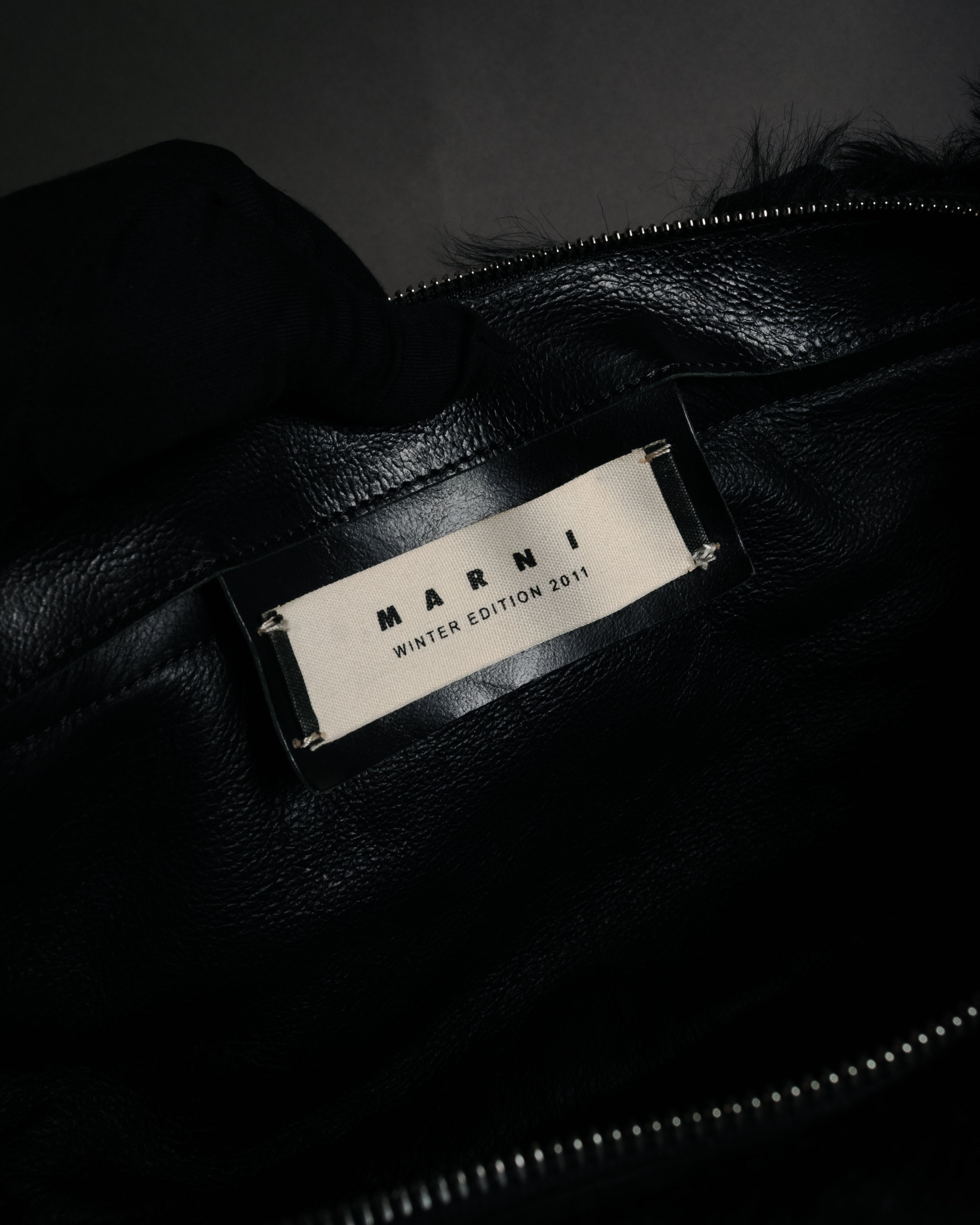 "MARNI" 2011 winter edition shearling fur shoulder bag