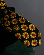 "GIANNI VERSACE" Sunflower medusa pattern necktie