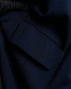 "BALENCIAGA" Gold button design navy color dress