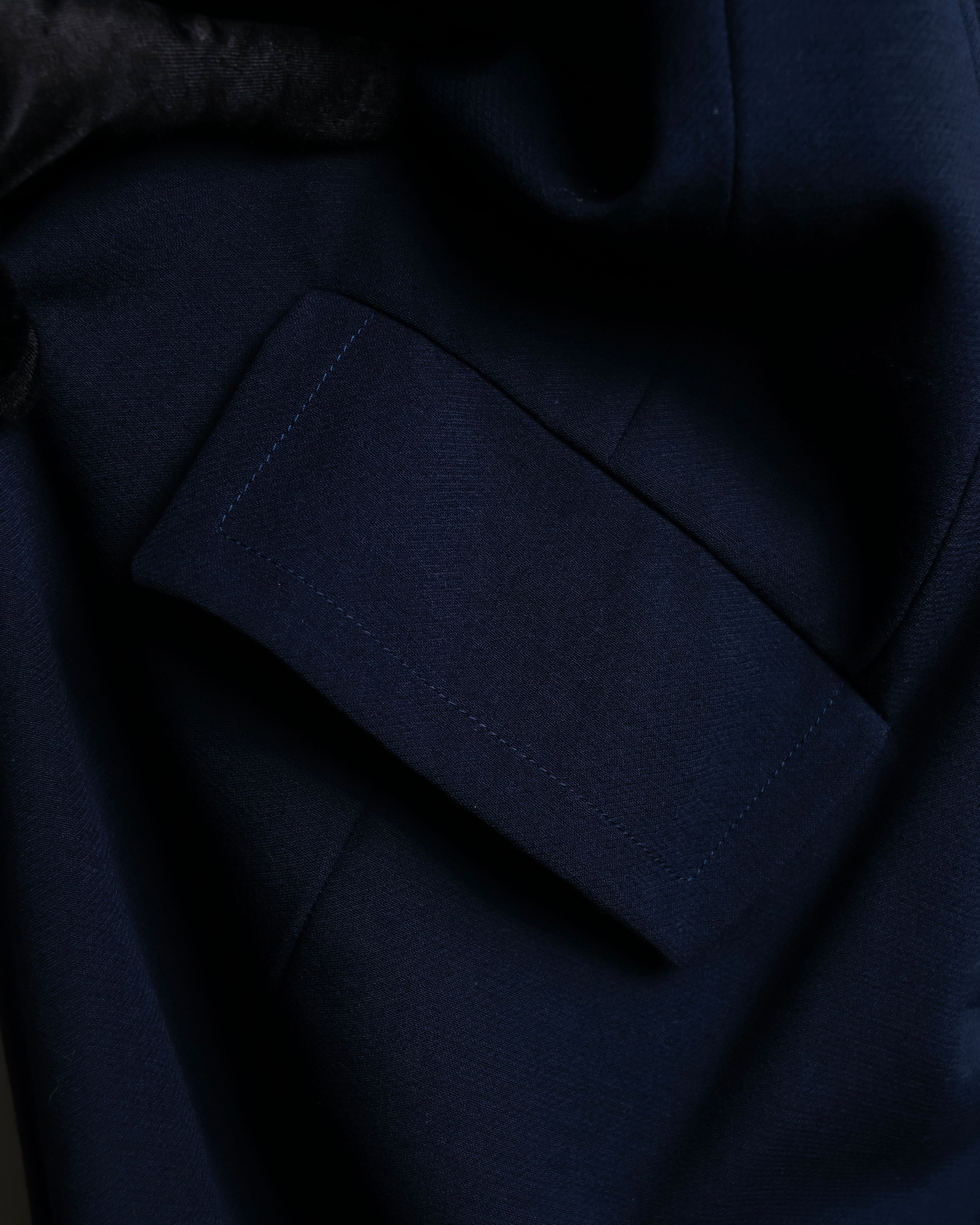 "BALENCIAGA" Gold button design navy color dress