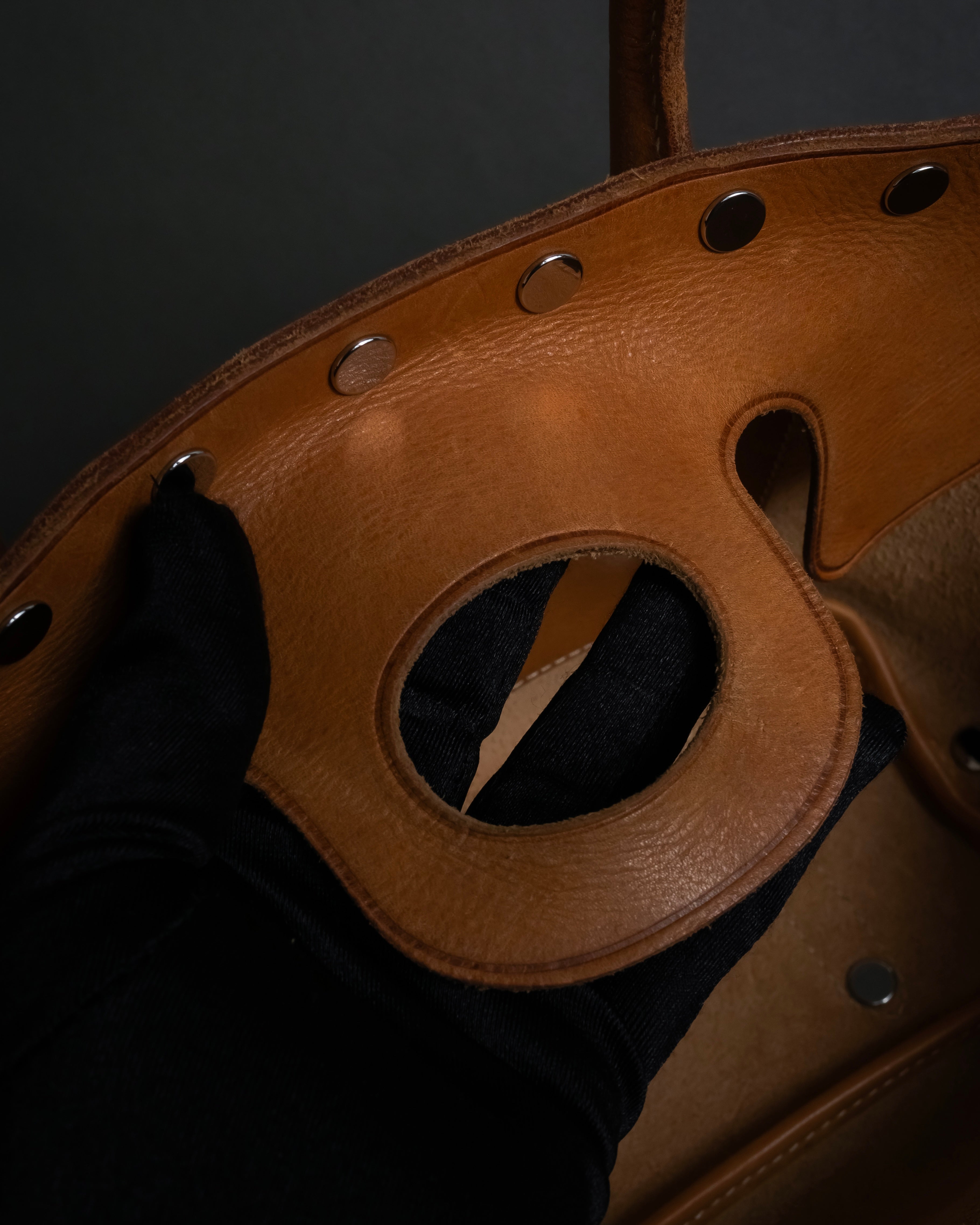 "Ralph Lauren" Metal stud design 2-way leather bag