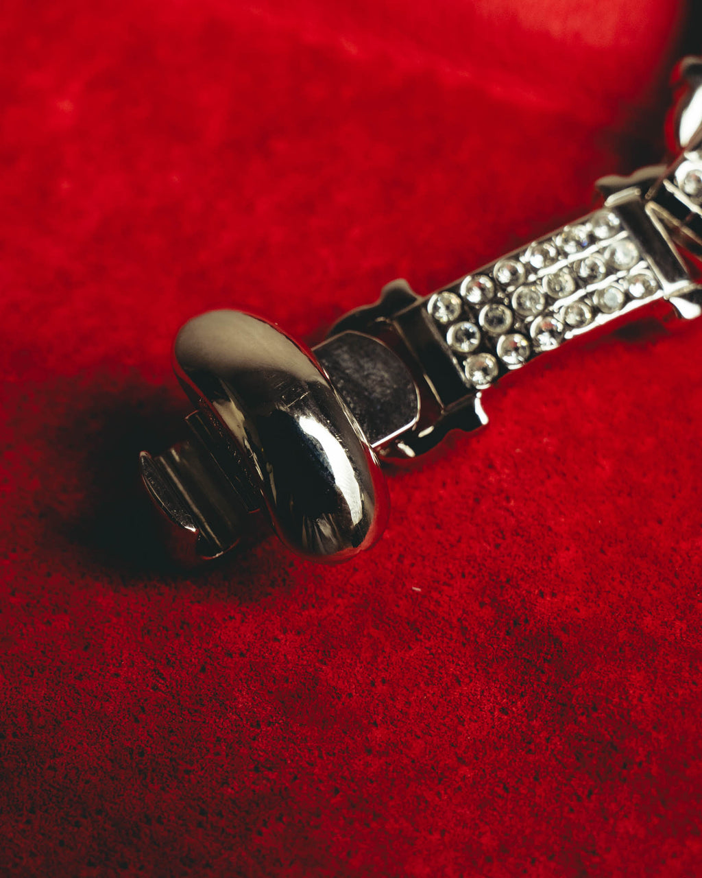 "Ferragamo" Sparkling crystal link bracelet