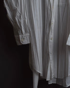 "ISSEY MIYAKE" Pleated design polyester long shirt