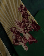 "JEAN PAUL GAULTIER" Radiation gold & human pattern silk neck tie