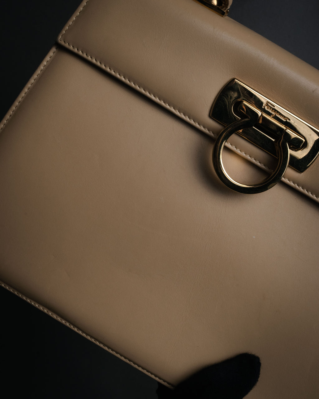 “Salvatore Ferragamo” 1990’s-00’s Gancini top handle bag